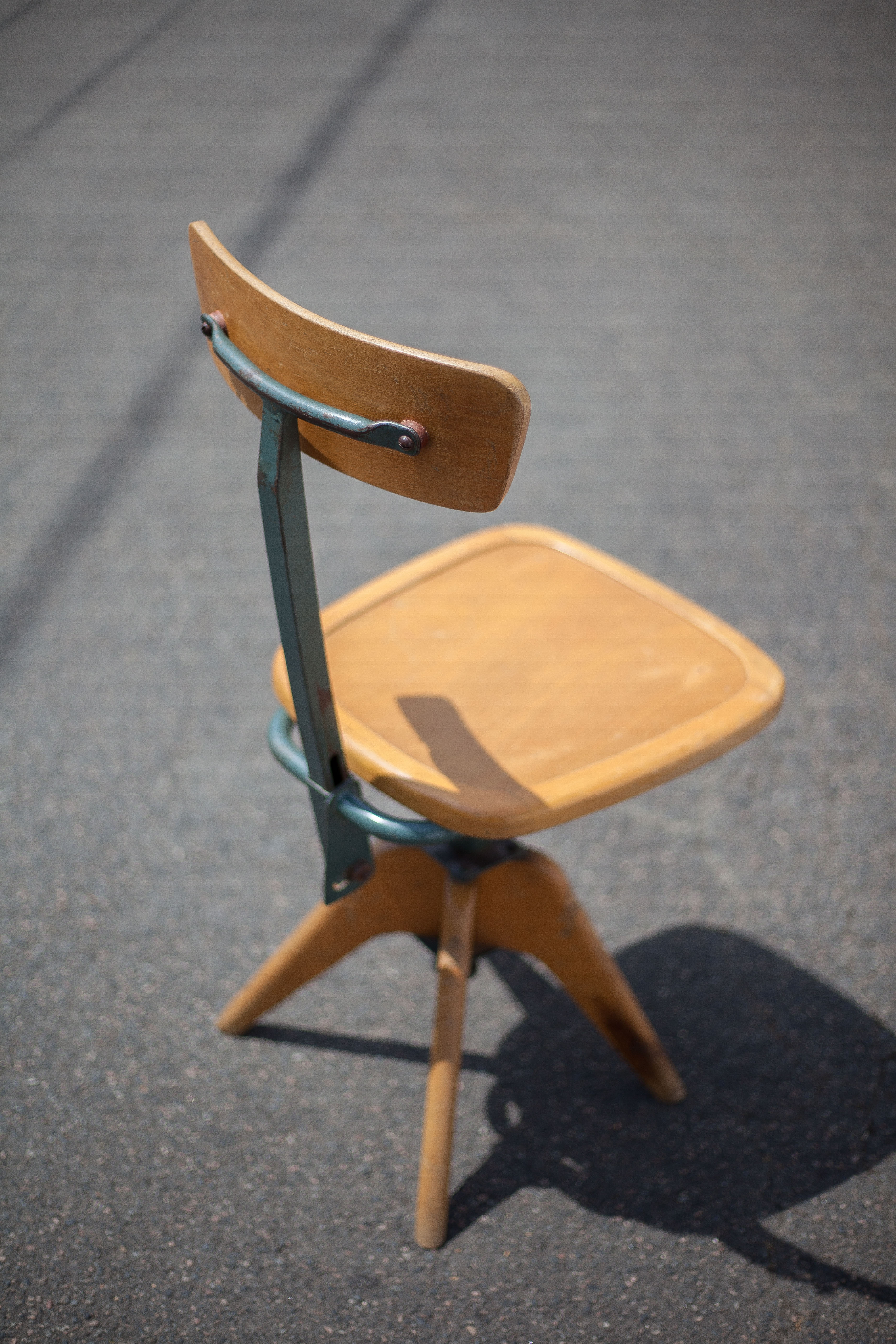 Wood and metal office chair