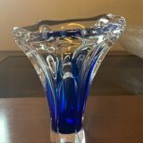Two-tone glass paste vase from the 70s
