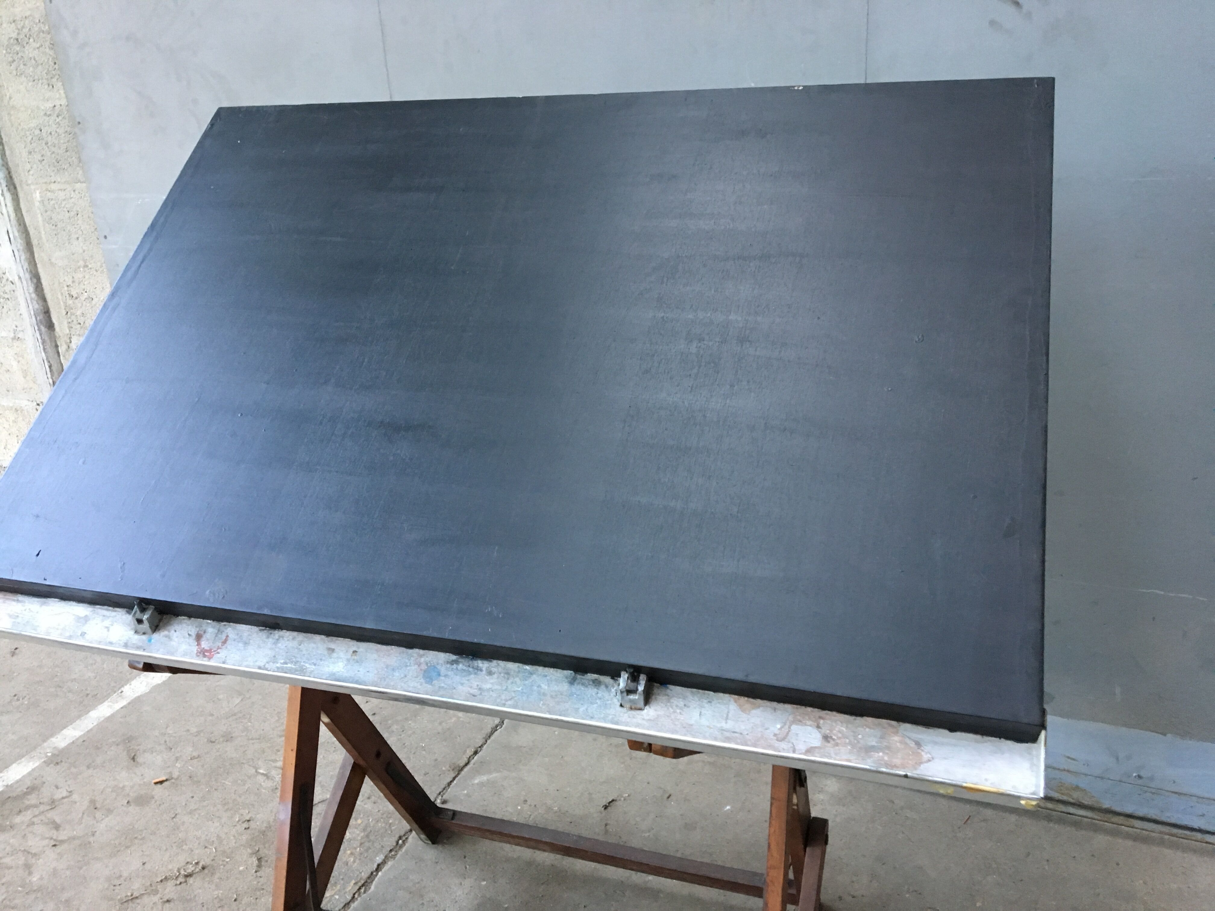 Antique wooden drawing table 1940 from Unic Paris