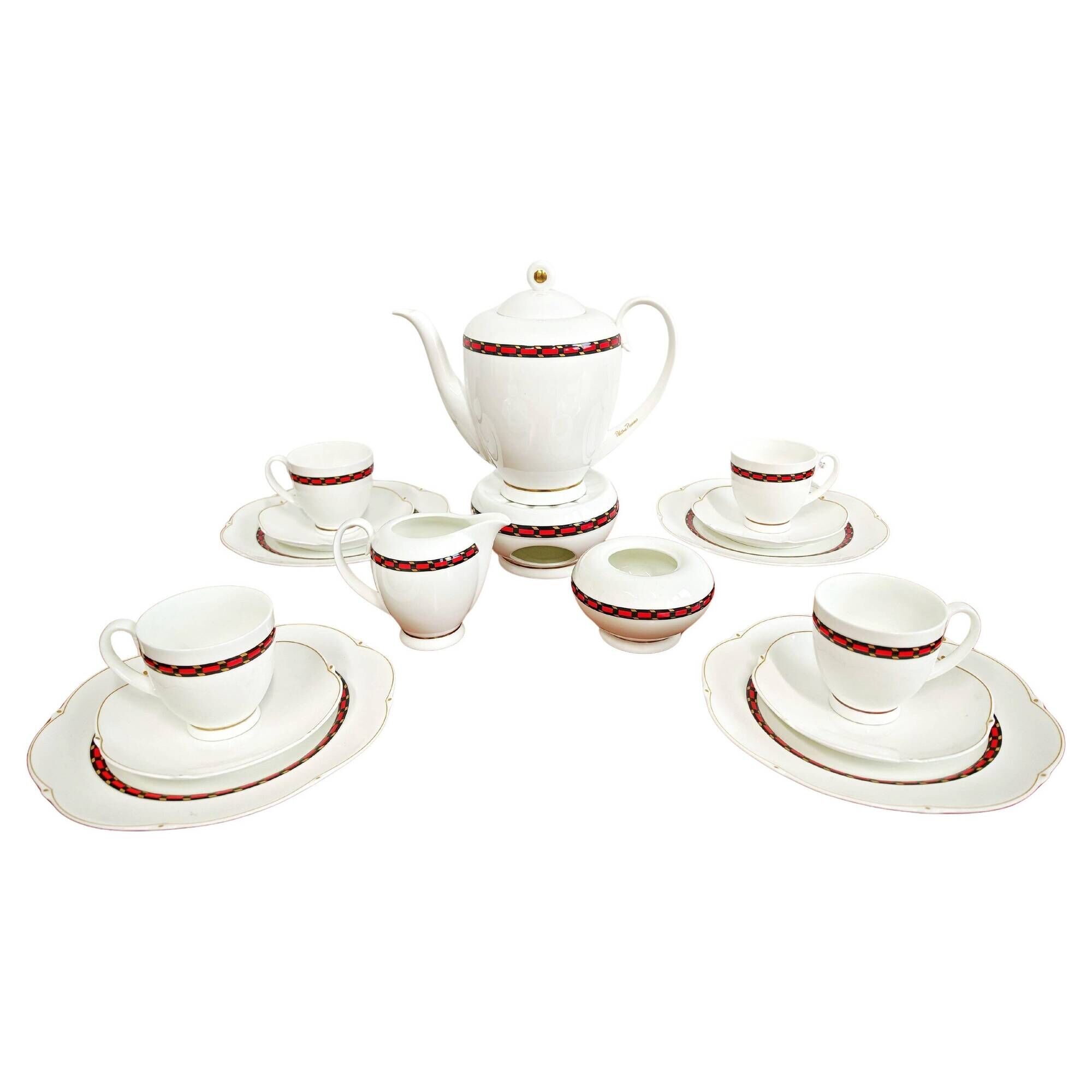 Fine porcelain tea service by Paloma Picasso for Villeroy & Boch.