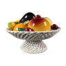 Fruit basket vintage braided ceramic slurry