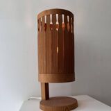 Vintage table lamp, pine strip, Sweden 1970s