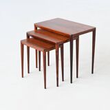 Severin Hansen nesting tables in rosewood Haslev Denmark 1960