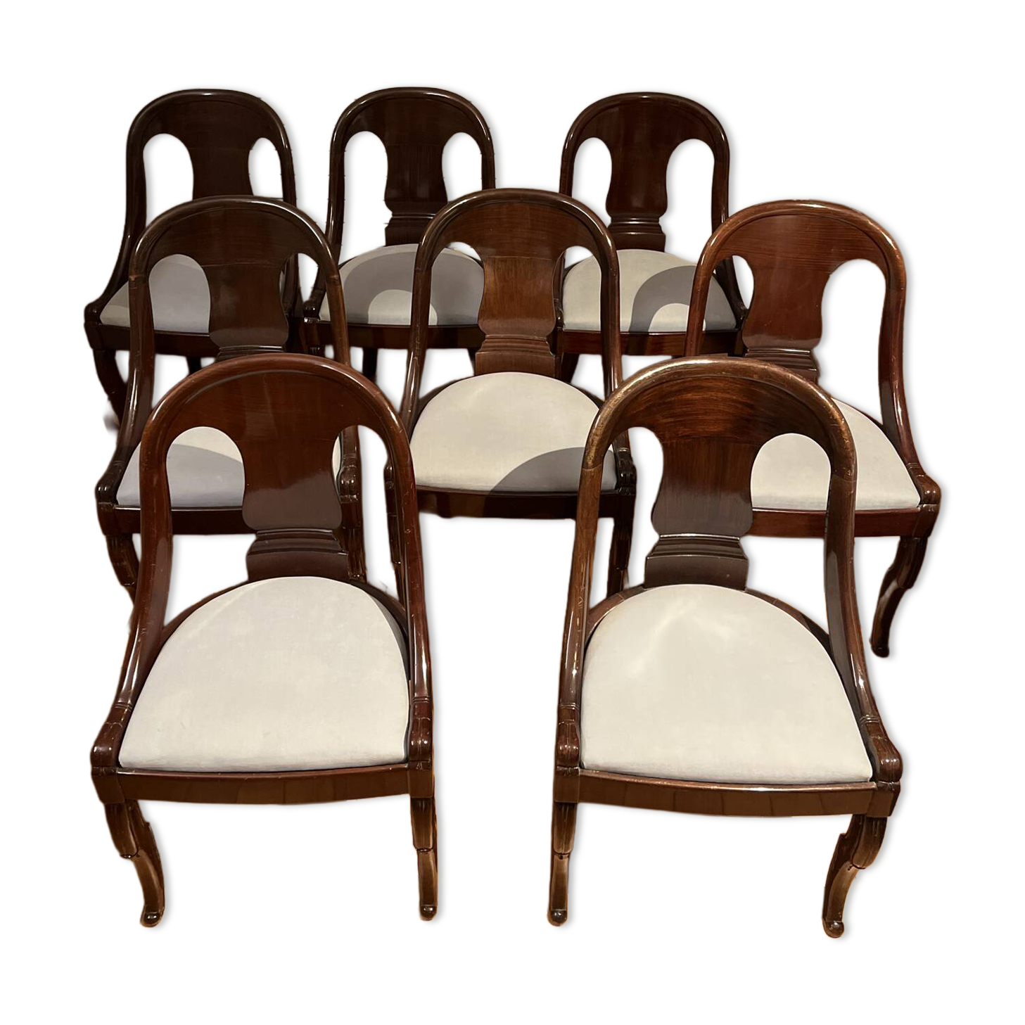 8 solid mahogany chairs