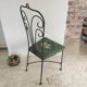 Chaise de jardin vintage en fer forgé