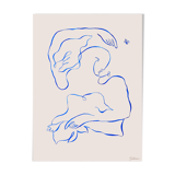 Indian ink "The Awakening of Leda" in limited edition (blue version)