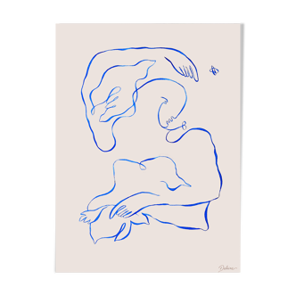 Indian ink "The Awakening of Leda" in limited edition (blue version)