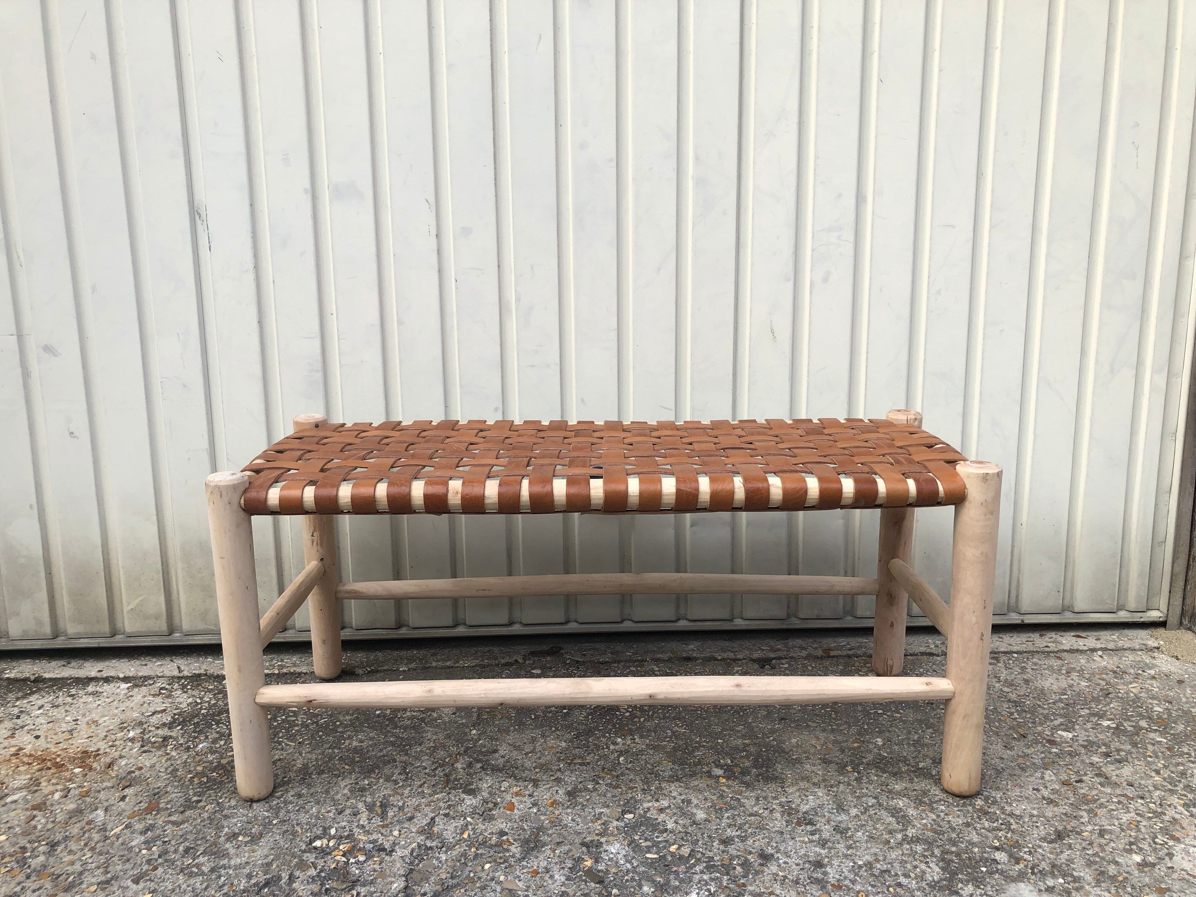 Berbere camel leather bench