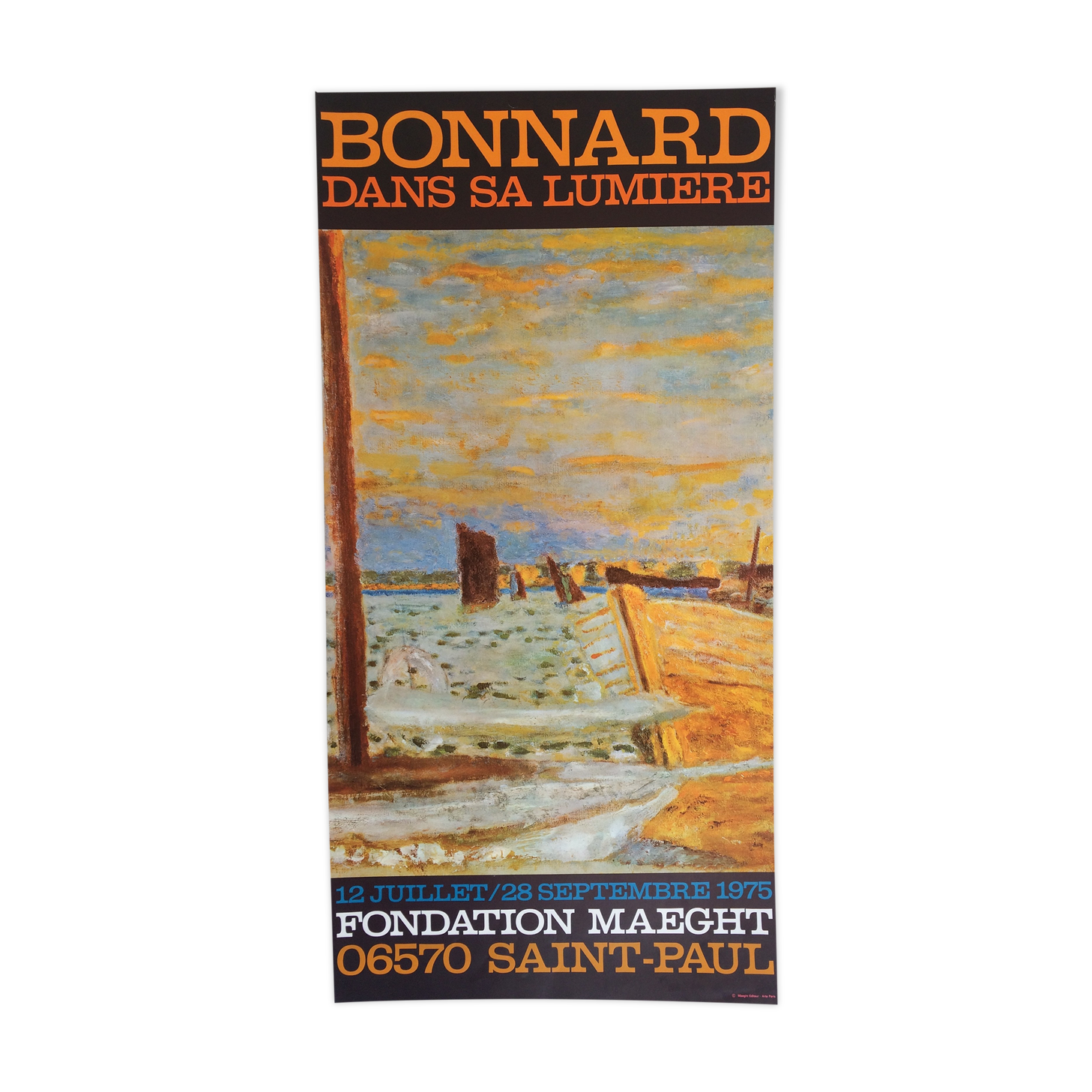 Pierre bonnard, "bonnard dans sa lumière", fondation maeght, 1975, exhibition poster