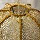 Lace and wood pendant lamp
