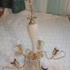Vintage 1970s Franco Luce Murano Glass Ceiling Chandelier Made in Italy