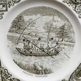 Set of 5 English plates