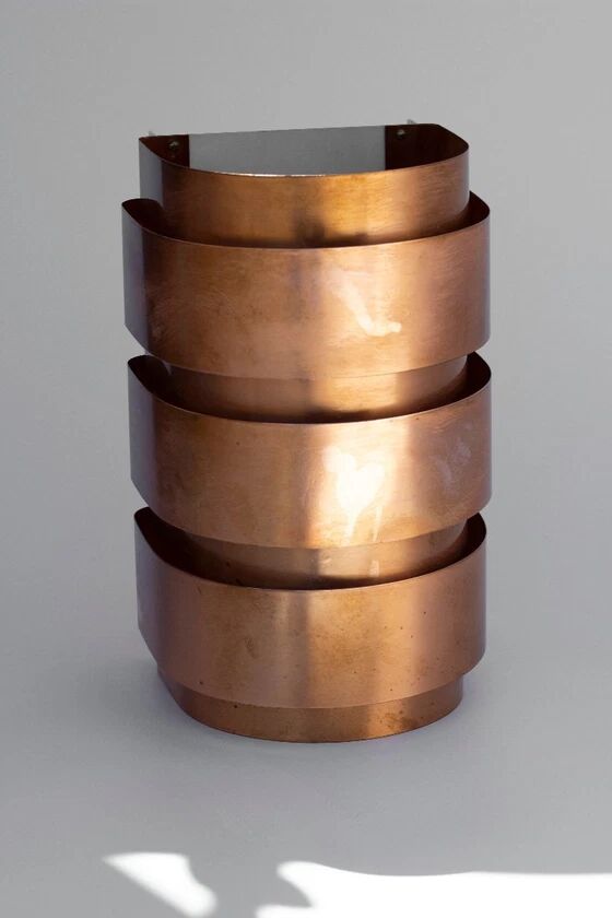Hans-Agne Jakobsson wall lamp in copper, model V155 - Sweden, 1960s