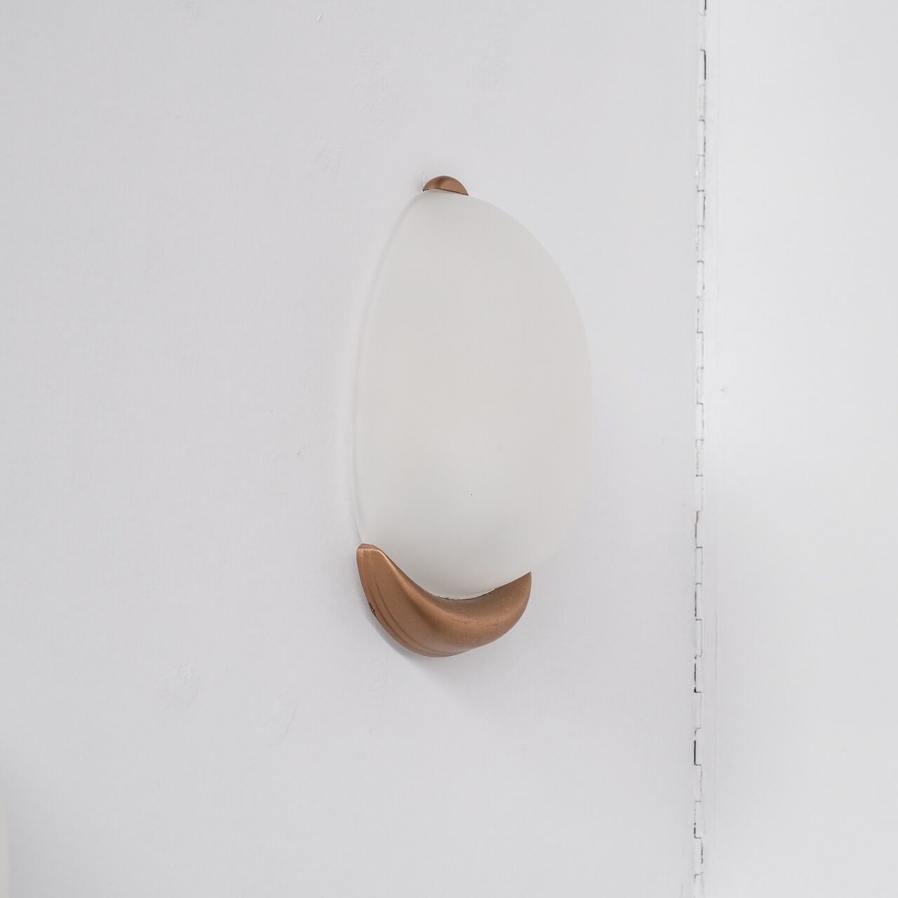 German Mid-Century Pair of Glass Wall Lights