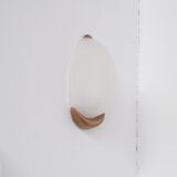 German Mid-Century Pair of Glass Wall Lights