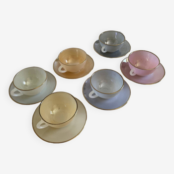 Arcopal France pastel colored cups