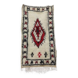 Handmade Berber wool rug 133 X 74 CM