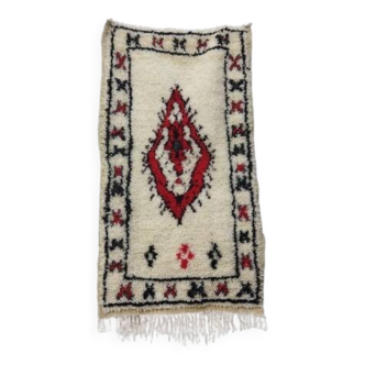 Tapis berbère mrirt en laine fait main 133 X 74 CM