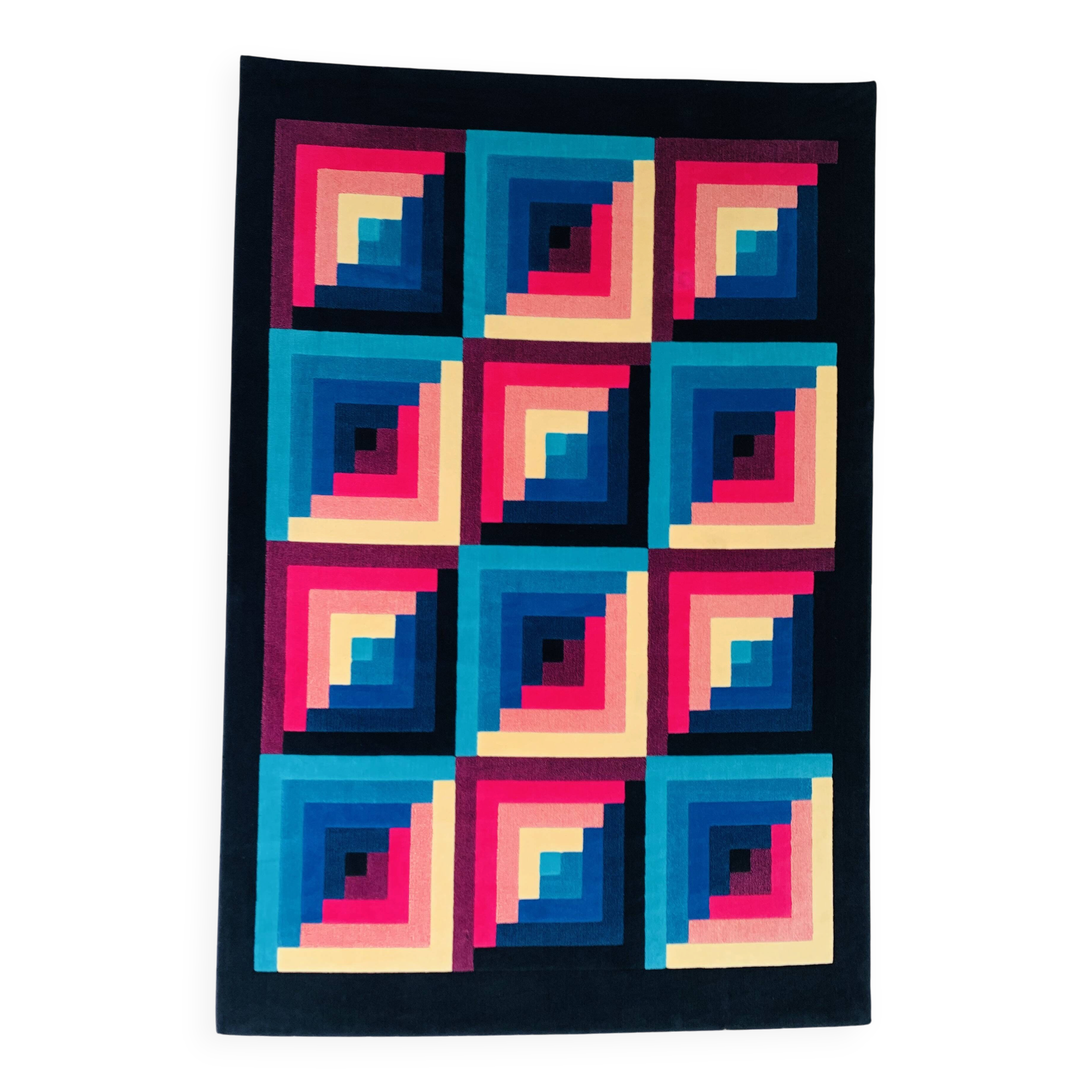 Geometric rug Missoni T&J Vestor model Posada, 1980s