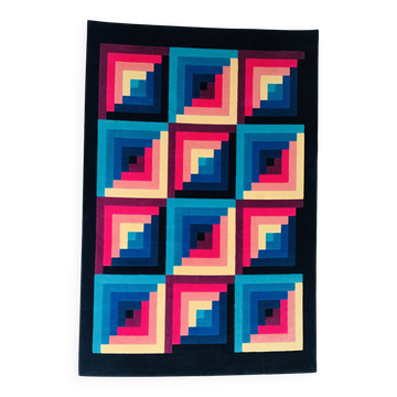 Tapis géométrique Missoni T&J Vestor modèle Posada, années 80