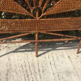 Tête de lit en rotin modèle peacock