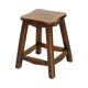 Characterful Solid Wood Vintage Stool Sculpted