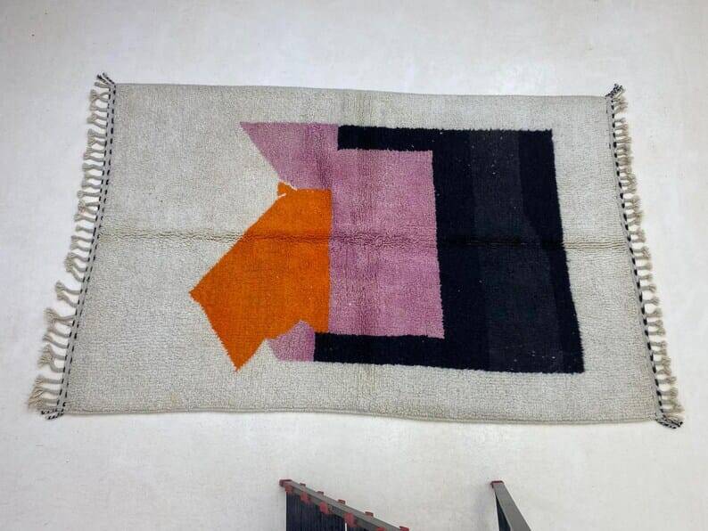Colorful handmade Berber rug size 150 x 250 cm