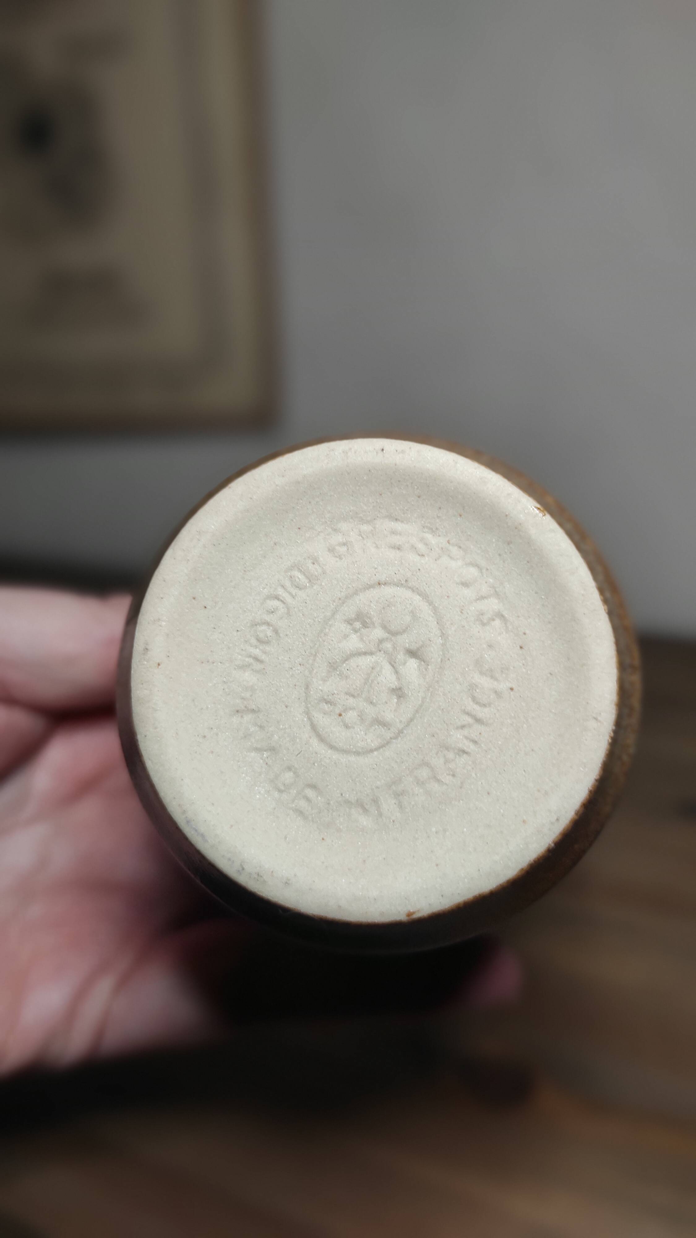 Set of 4 Digoin stoneware glasses