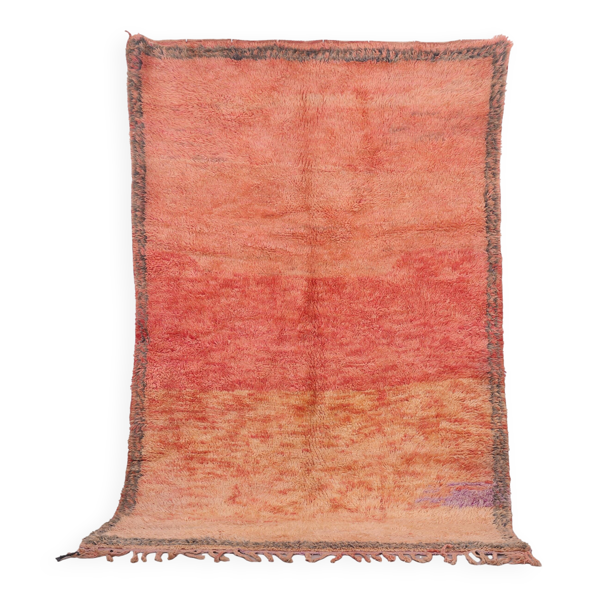 Peach Vintage Moroccan Rug 160 x 260 cm - Berber Wool Rug - Handmade Rug