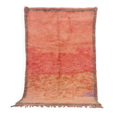 Tapis marocain berbère vintage en laine orange fait main