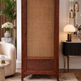 Vintage Parisian wardrobe in wood and caning – Art style