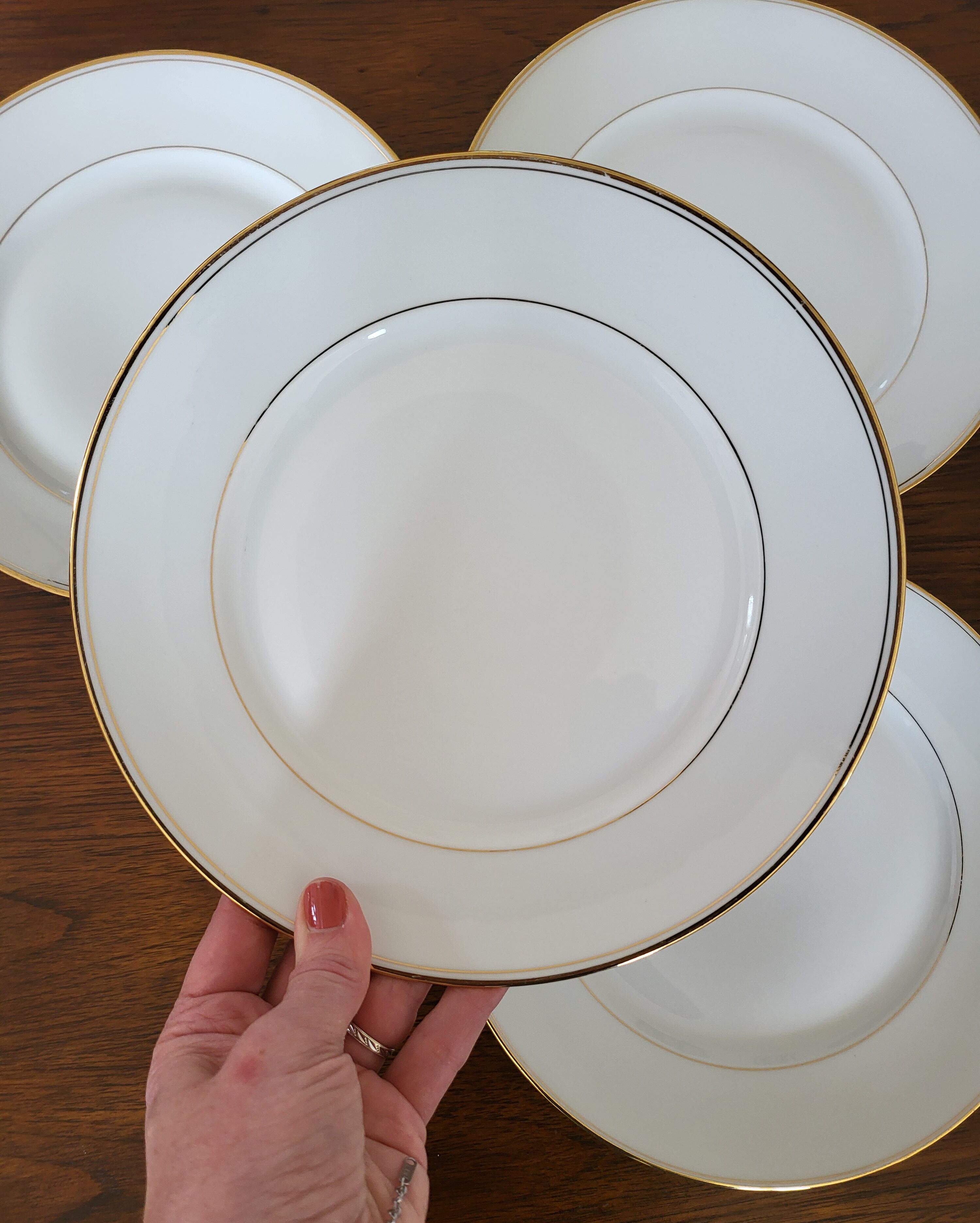6 Flat Plates CNP Luxury Porcelain