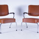 Chaises cognac cuir - set de 2