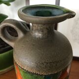 Enamelled stoneware pitcher