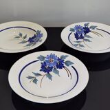 3 anciennes assiettes Sarreguemines