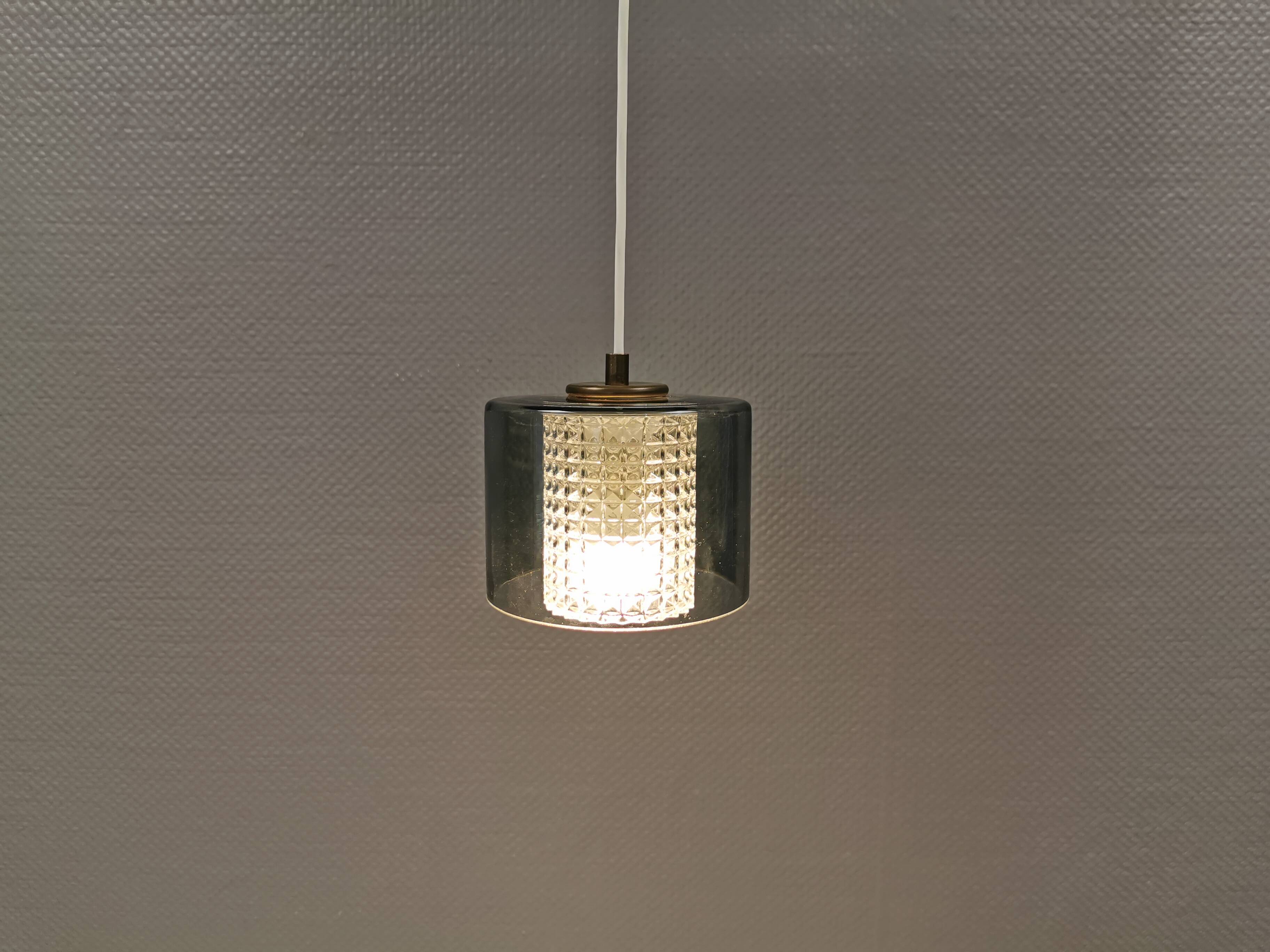 Swedish hanging lamp from Orrefors glassworks
