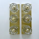 Pair of large vintage architectural wall lights