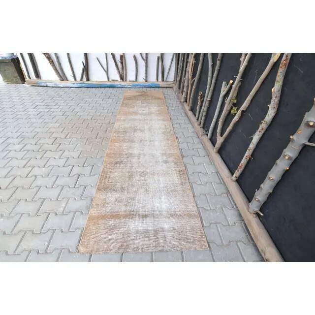 Vintage Turkish hallway carpet from the 1920s - 89 cm × 355 cm