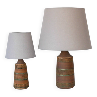 Modern pottery table lamps from Anagrius, set of 2