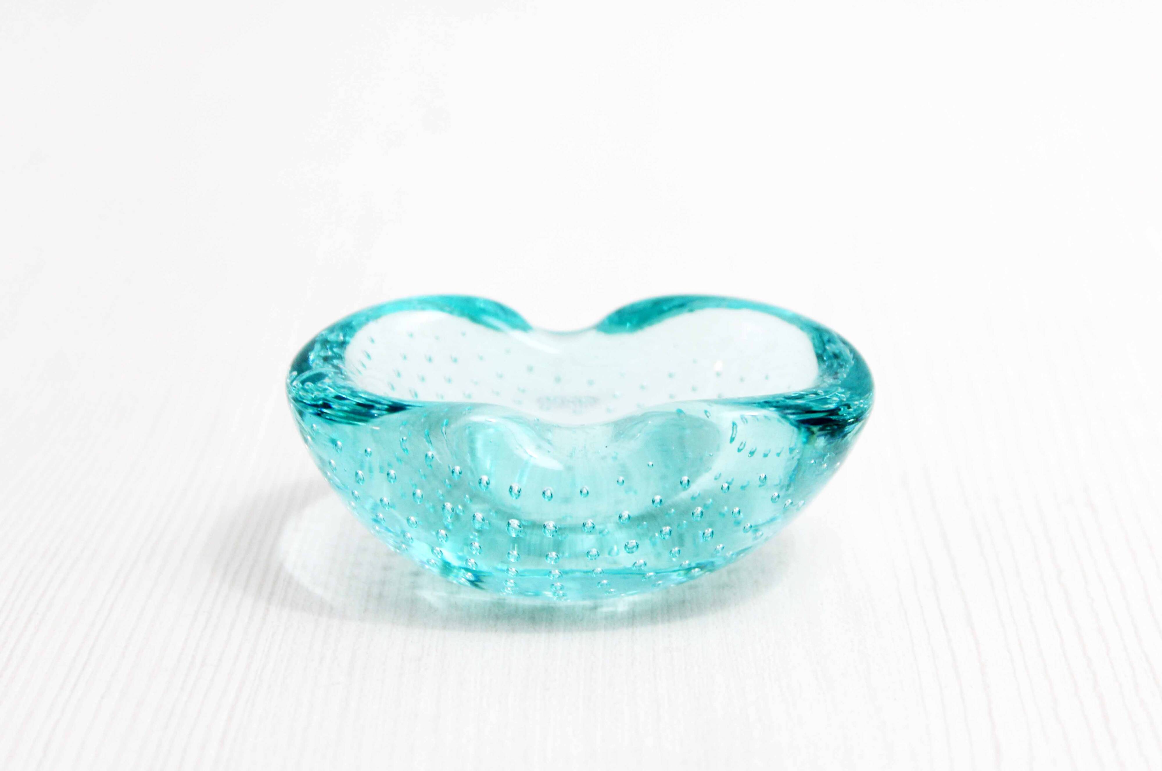Bubble glass ashtray