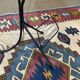 1960s floor lamp with three lights and its period lampshades.