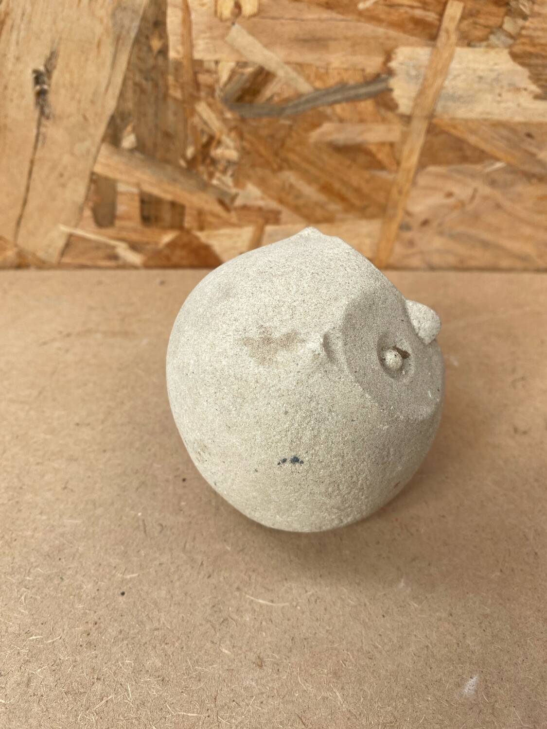 Antique paperweight sculpture owl stone art stone vintage