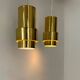 Pair of vintage pendant lights, brass, Sweden 1960