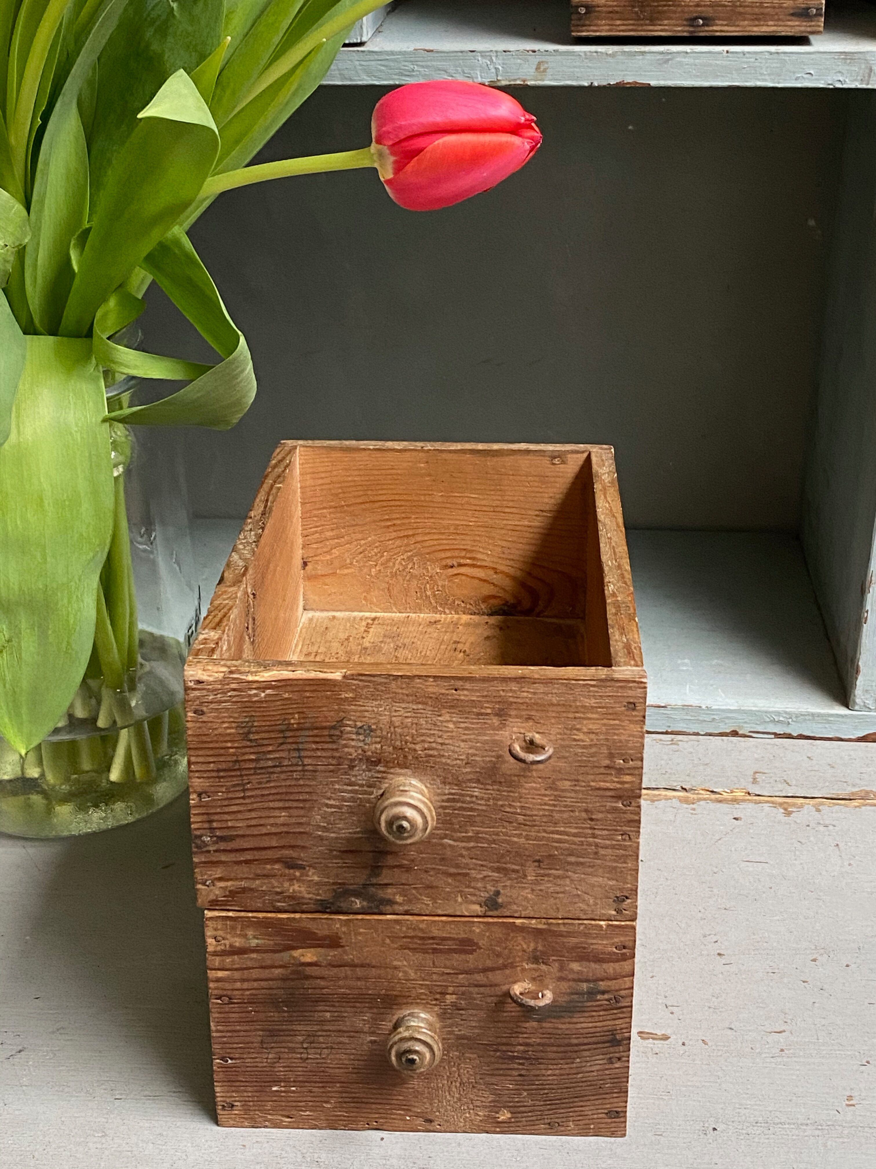 Pair of wooden drawers