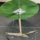 Green Marbled Glass Round Salon Table