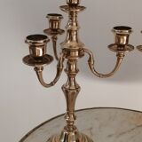 Pair of candelabras, brass candle holders