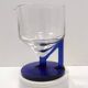 Pichet en verre transparent et bleu postmoderne, Italie