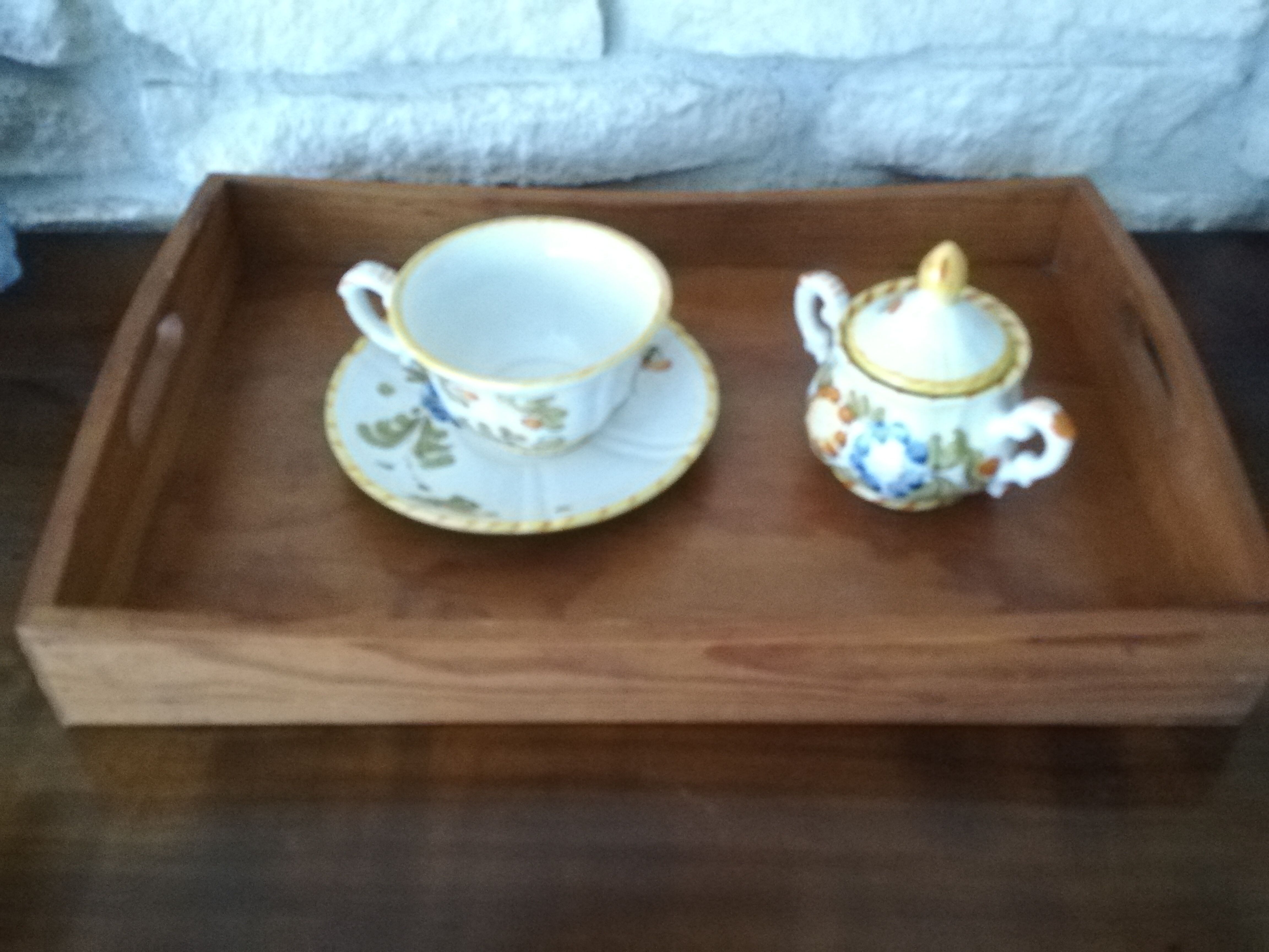 Wooden serving tray