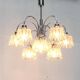 German type glass and metal chandelier 9471 by Richard Essig, 1970s.