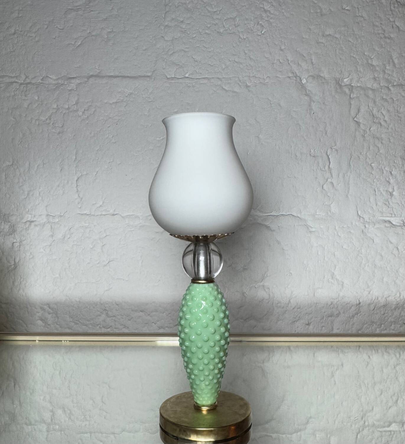 Lampe en opaline MD, années 60